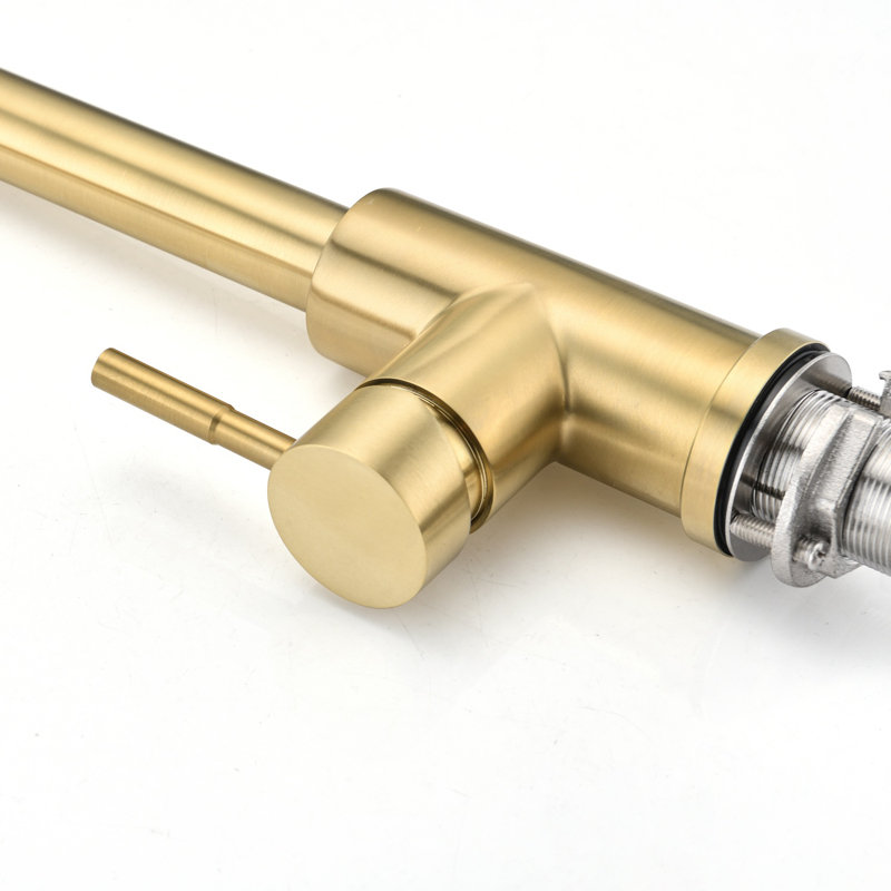 NOVEL Pull Out Kitchen Faucet, Brushed Gold