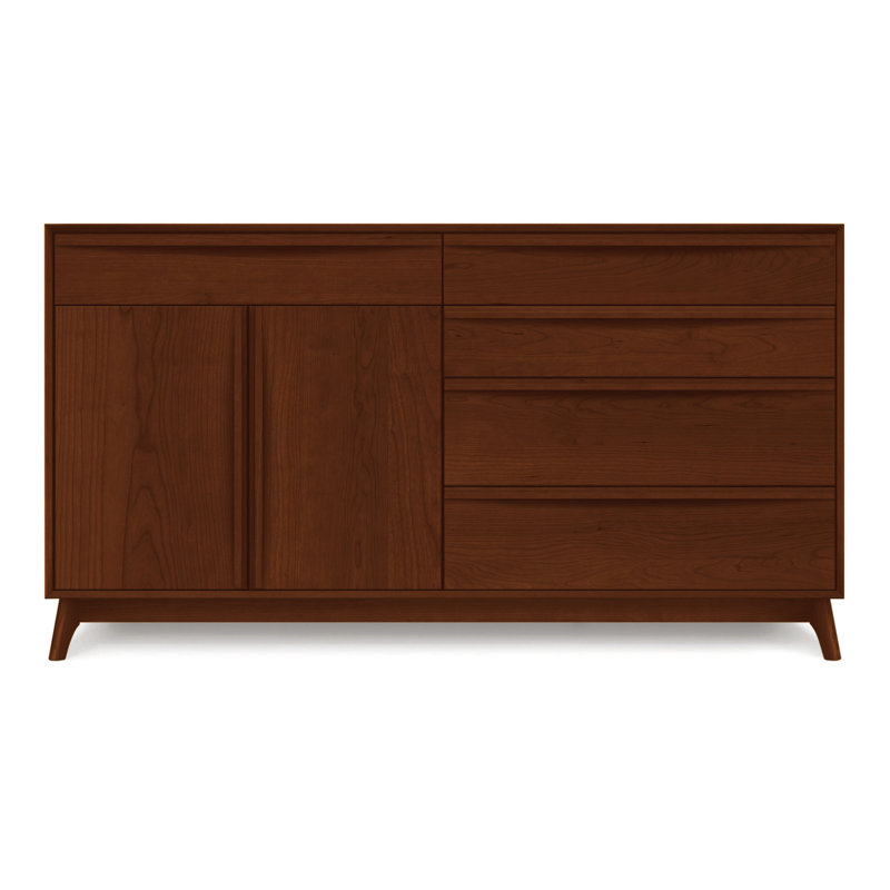 Catalina 66.13'' W Solid Wood Sideboard, Cognac Cherry