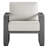 Outdoor Aluminum Club Chair With Cushions-2030518832