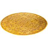 Overdyed Hand-Knotted Wool Modern-Contemporary Yellow Area Rug 8' 1" x 8' 1"