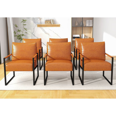 24.6" W Faux Leather Armchair