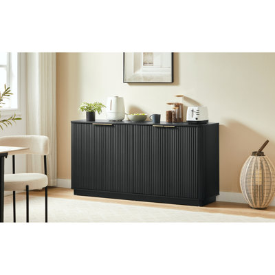 Curved wave Design Stripe Stoarge Sideboard