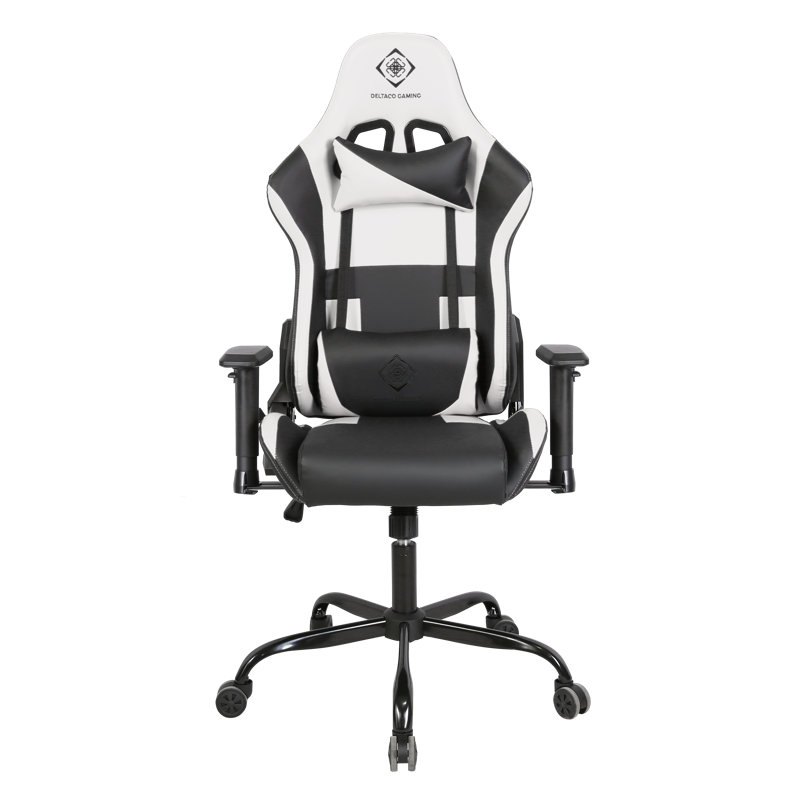 Deltaco Gaming GAM-096 Series Adjustable Reclining Ergonomic Faux Leather Swiveling PC & Racing Game Chair, Black