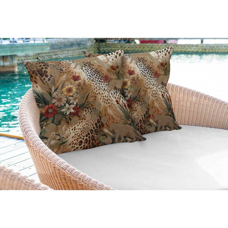 Fabric Reversible Throw Pillow, Square, 16"H x 16"W