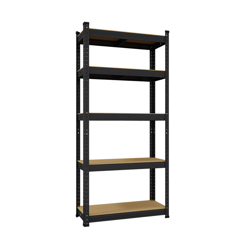 Metal Storage Rack, Matte Black, 150 cm H x 70 cm W x 30 cm D