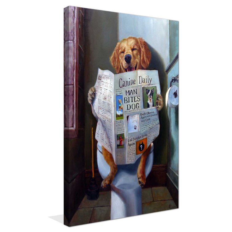 Trinx Dog Gone Funny by Lucia Heffernan Painting | Wayfair