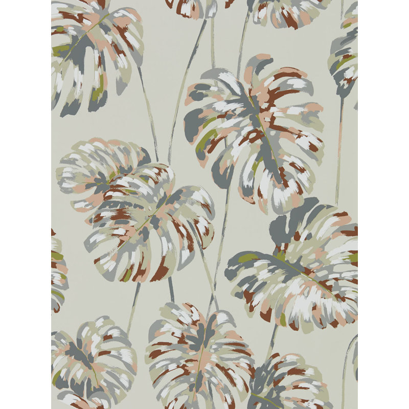 Kelapa Wallpaper, Charcoal/Blush