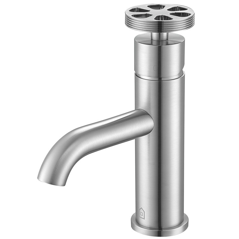Robinet pour salle de bain à un trou Nova, Argenté mat