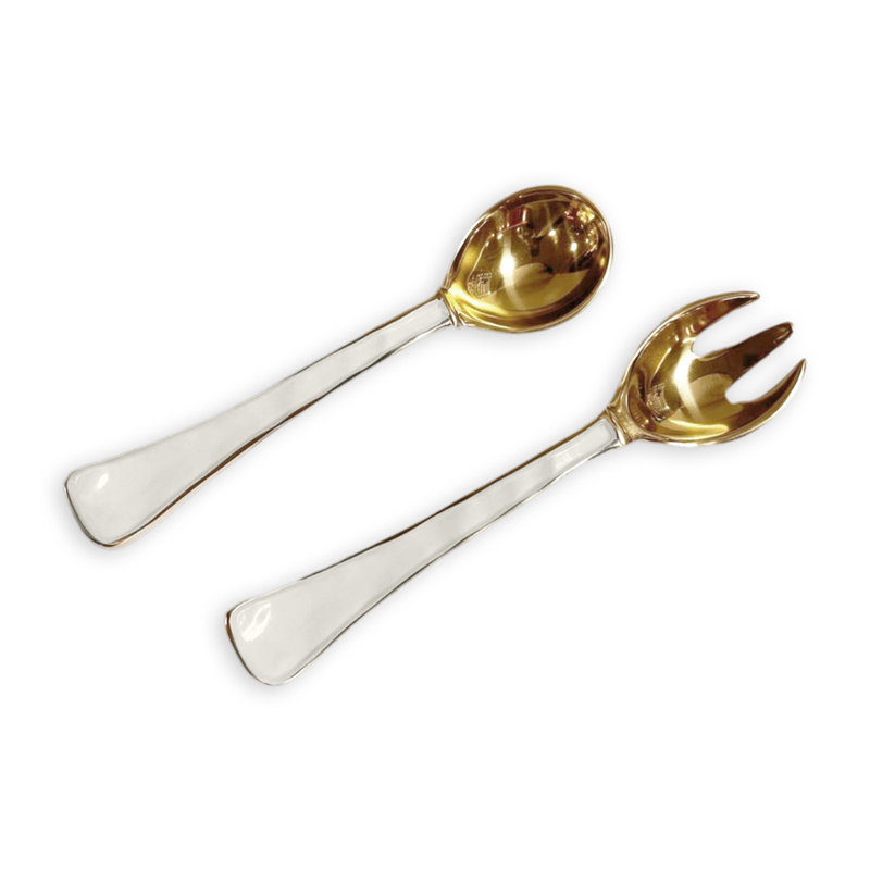 Encanto Salad Servers, Cream