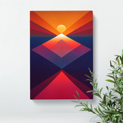Elegant Abstract Sunset - Wrapped Canvas