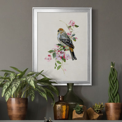 «Spring Song Goldfinch», peinture sur toile encadrée