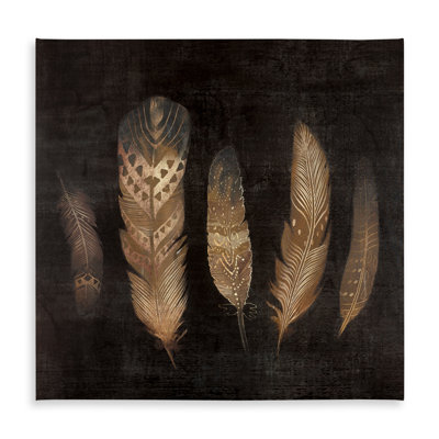 Brown Feathers Bohemian Animals Tablecloth | Indoor/Outdoor Decor