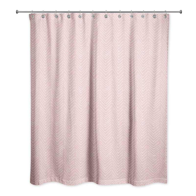 Rideau de douche simple Brierley, Rose