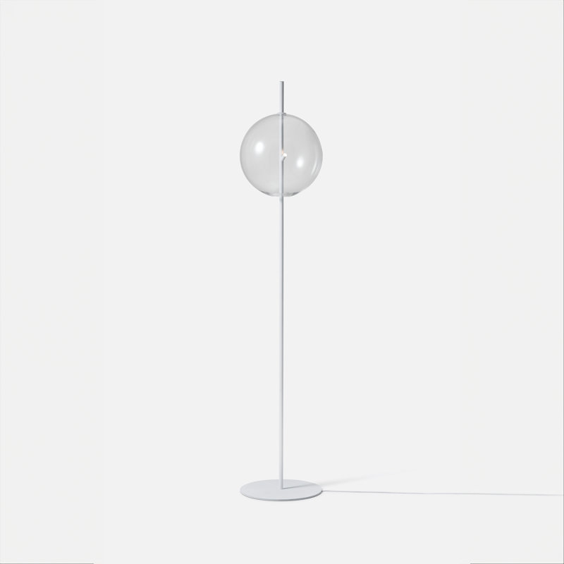 Point Floor Lamp White, White, Clear