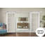 Portes de grange en verre transparent Felicia avec ensemble de quincaillerie d'installation-51703746