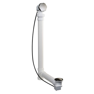 Keeney - Ensemble de bonde en PVC à commande câblée 645pvcdsbn pour baignoires de taille standard, nickel brossé