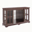 Vitrine à 2 portes en verre avec bande lumineuse RVB, tablettes réglables, conception à profil bas-254891745