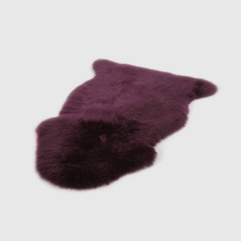 Tapis mauve en peau de mouton Lala