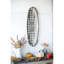 Art mural 12,5 po x 3 po x 37,5 po, 100% fer, motif rétro argent intrigant, scintillant