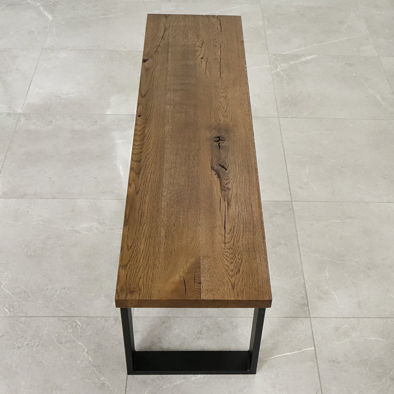 Willie Upholstered Bench, H49 x W200 x D40cm, Brown Oil