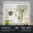 Matte Black Matel Framed Vanity Mirror with Lights, Front-lit and Back-lit, Memory Function, 3 Color Temperatures, Dimmable Light & Anti-fog Tempered Glass ETL Listed LED Mirror-985932595-985932546