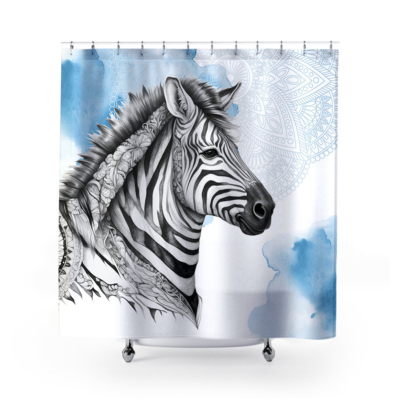 Len Zebra Shower Curtain