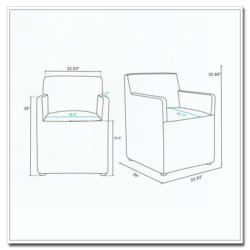 Fauteuil de salle à manger en similicuir, Gris