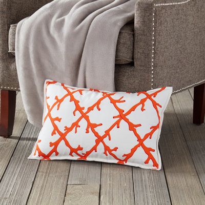  Coussin lombaire en toile de coton Lattice