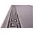 Custom Size Anti-Slip Machine Washable Low Profile Loop Pile Greek Key Border Gray Runner Rugs by Feet-706849416