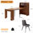 7-Piece Multifunctional Folding Dining Table With Side Cabinet Storage Accommodates 6-8 People Space-Saving 2-In-1 Design Features Sliding Glass Doors Ideal For Kitchens And Living Rooms-163863823-163863821