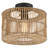 Necaise Rattan Semi Flush Mount