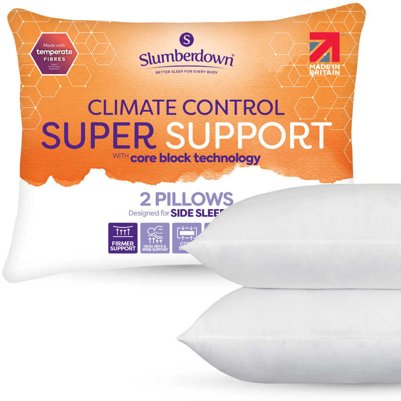 Super Support Climate Control Pillows Side Sleeper for Neck Pain 48x74cm (set of 2)
