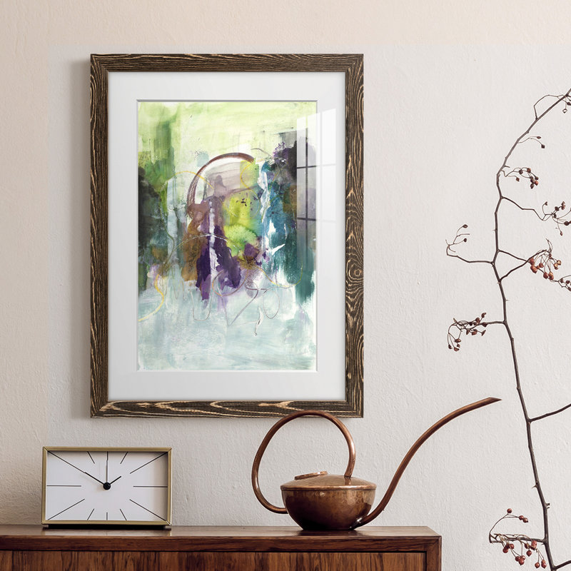 " Moving On I " Painting Print, 43.5" H x 31.5" W x 1" D, Walnut Framed