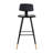 Azurie LeatherSoft Barstools with Iron Frame and Gold Tipped Legs-911500882