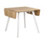 Table de salle à manger extensible de 32 à 47 po Abacus Universal Expert, 2 panneaux latéraux à abattants, pieds en bois d'hévéa, table de cuisine moderne en bois de chêne, table de salle à manger rectangulaire en bois pour petits espaces, chêne 
