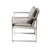 Pangea Home Chester 28'' Wide Aluminum Outdoor Sofa with Cushion – Modern Patio Seating with Rust-Free Frame, Poly-Resin Arms & All-Weather Rattan Seat and Back in Grey Rattan and Grey Fabric-27671838