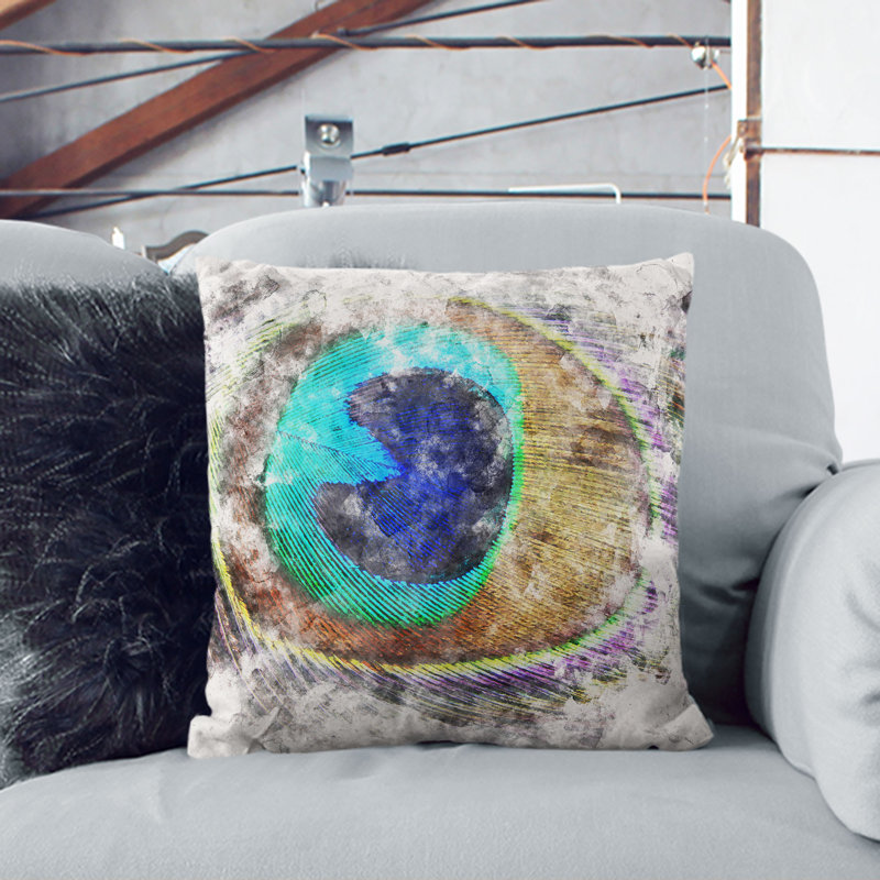 Square Cushion, Stone, 40cm H x 40cm W x 15cm D