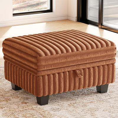 Isolde Soft Imitation Wool Plush Storage Ottoman Part E Module For Modular Sofa