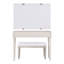 Coiffeuse à maquillage multi-usages avec miroir, tiroirs et tabouret rembourré Sam