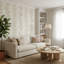 Ornamenta Collection Leaf Flourish Shimmer Finish Wallpaper Roll-778523401