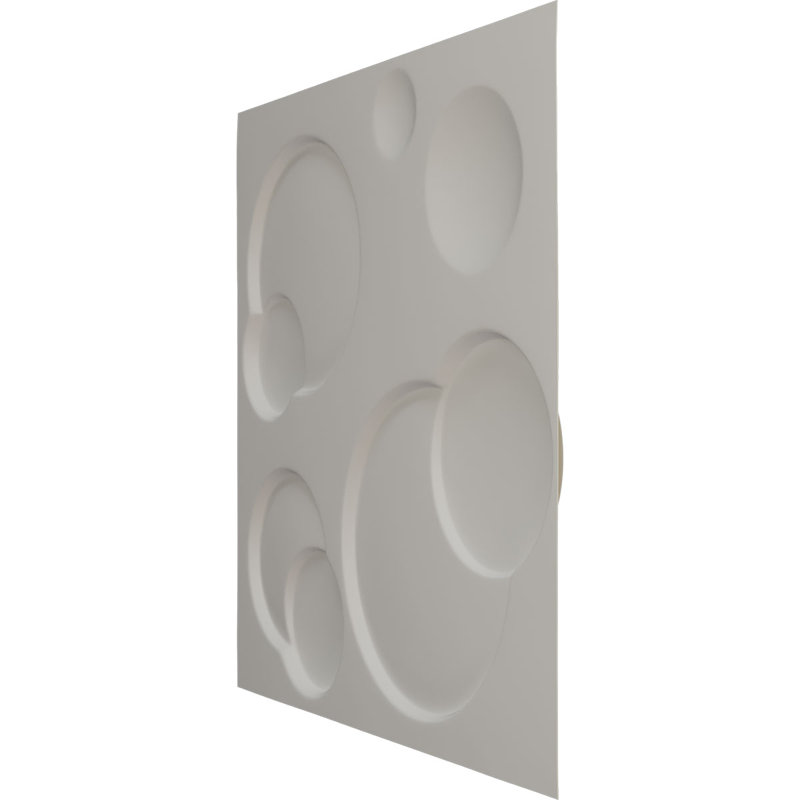 Panneau mural décoratif 3D Finley EnduraWall, Blanc fleur satiné UltraCover
