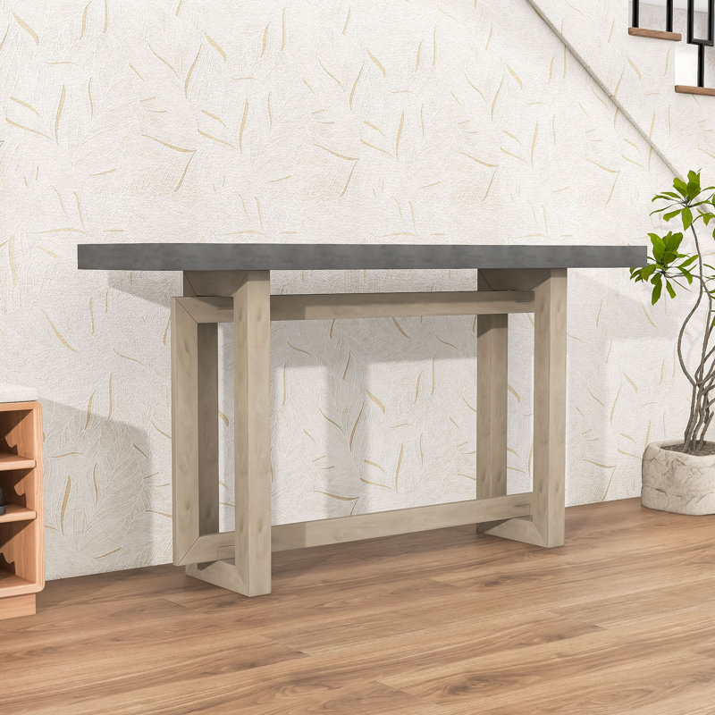 Table d'entrée polyvalente avec pieds - Console parfaite, Gris / naturel