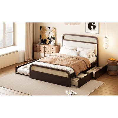 Grand lit avec finition et lit gigogne