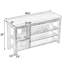 Banc réglable en hauteur, structure en bois d'hévéa, siège en cuir synthétique et en éponge, conception de rangement dissimulée, trois niveaux de rangement pour ventilation, pieds en bois massif, hauteur du produit 22 po, 33,7 kg-17540675