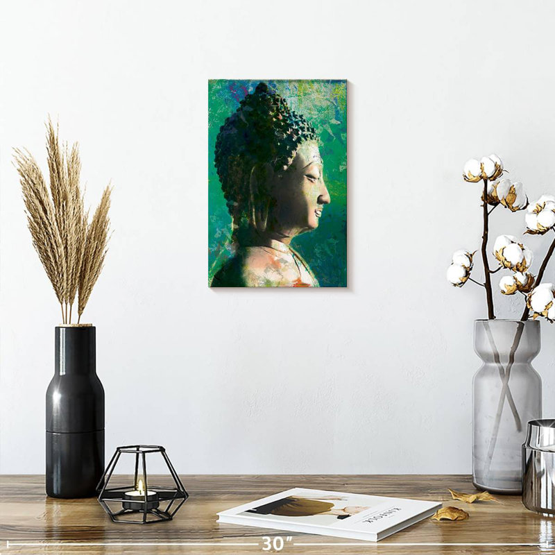 Adella Buddha Head Profile II, 12" H x 8" W