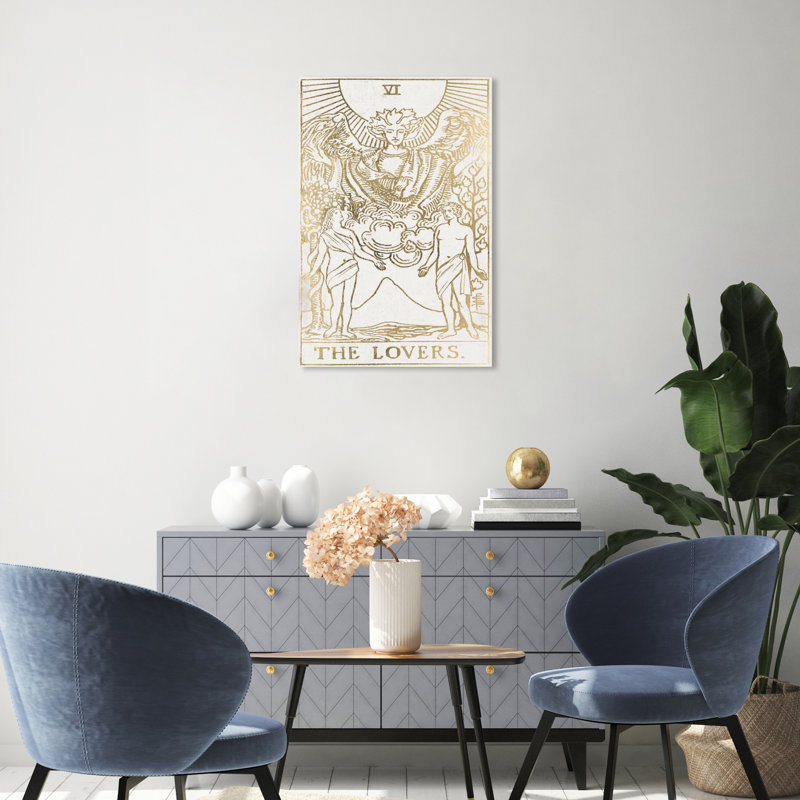 «The Lovers Tarot», reproduction d'art sur toile, H 30 po x l 20 po x P 1,5 po, Toile tendue