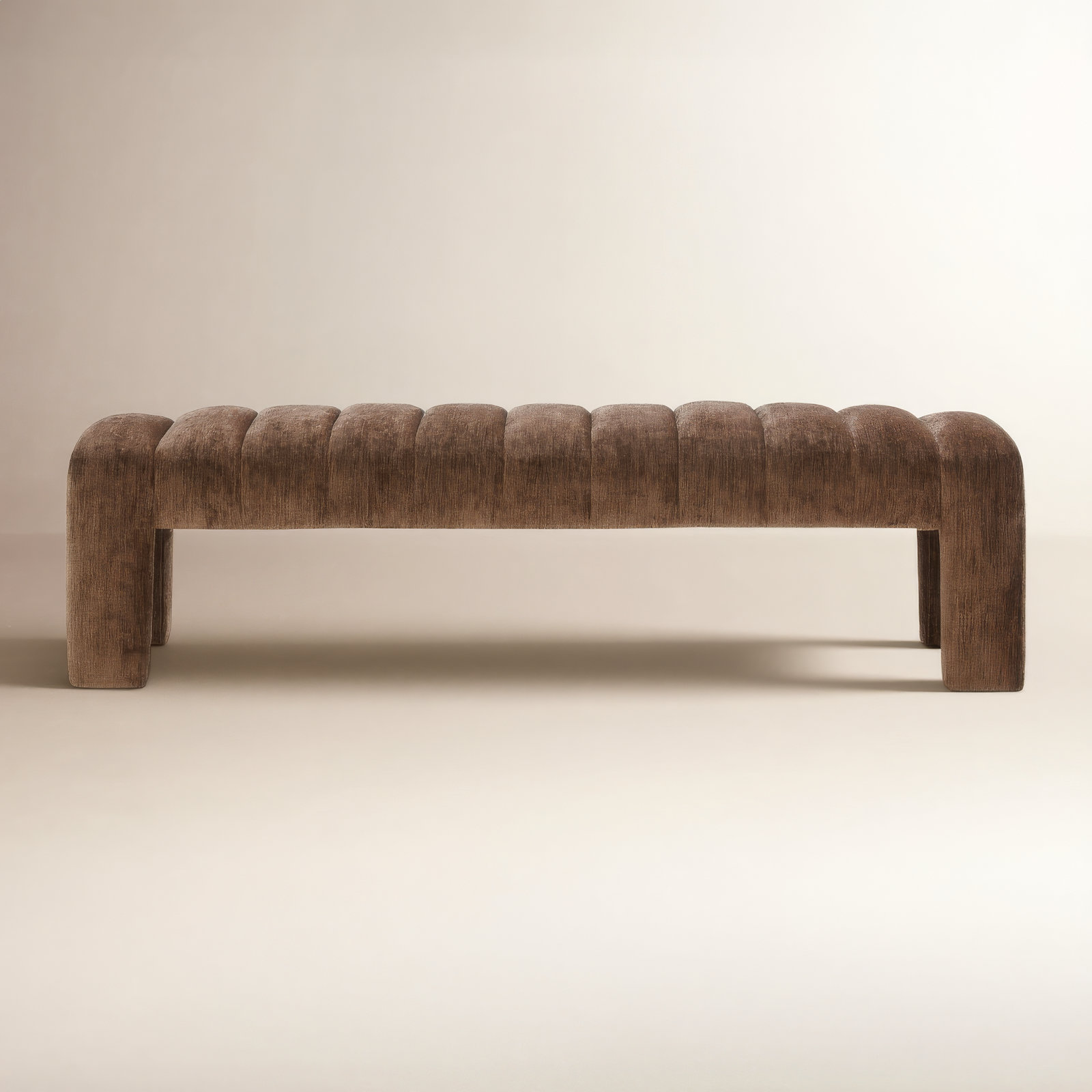 Gliese Bench, Brown Chenille