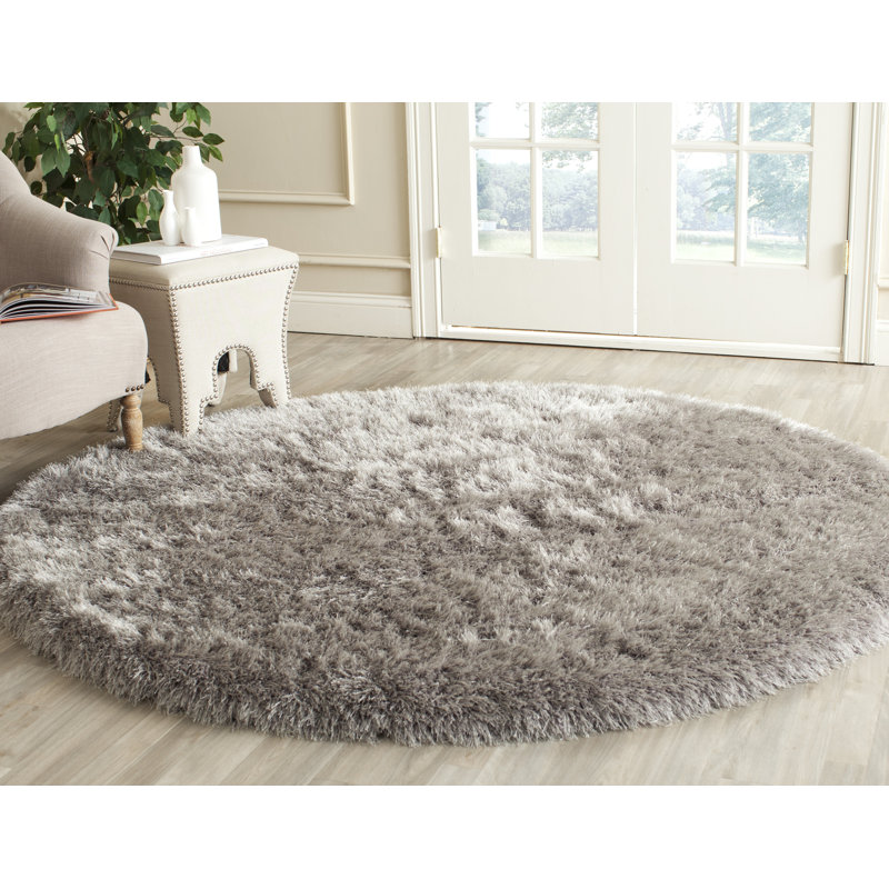 Venice Shag Hand Tufted Performance Rug, Round 6'