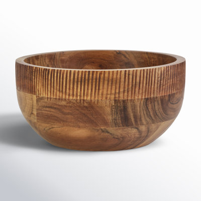 Fitz and Floyd  Natural Wood Large Serve Bowl