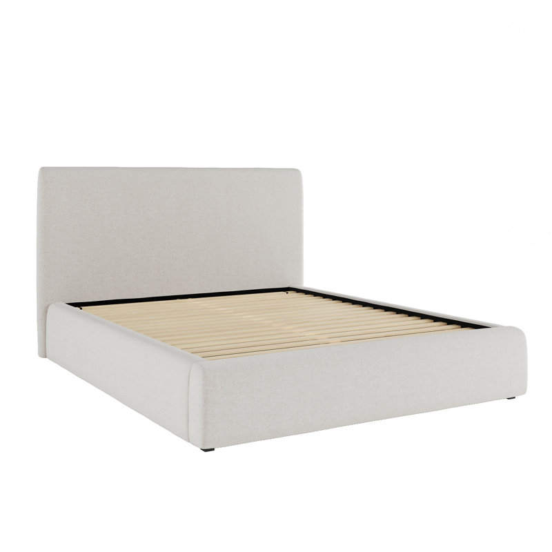 Helsingborg Quena Bed Frame with 48'' Tall Upholstered Headboard, King